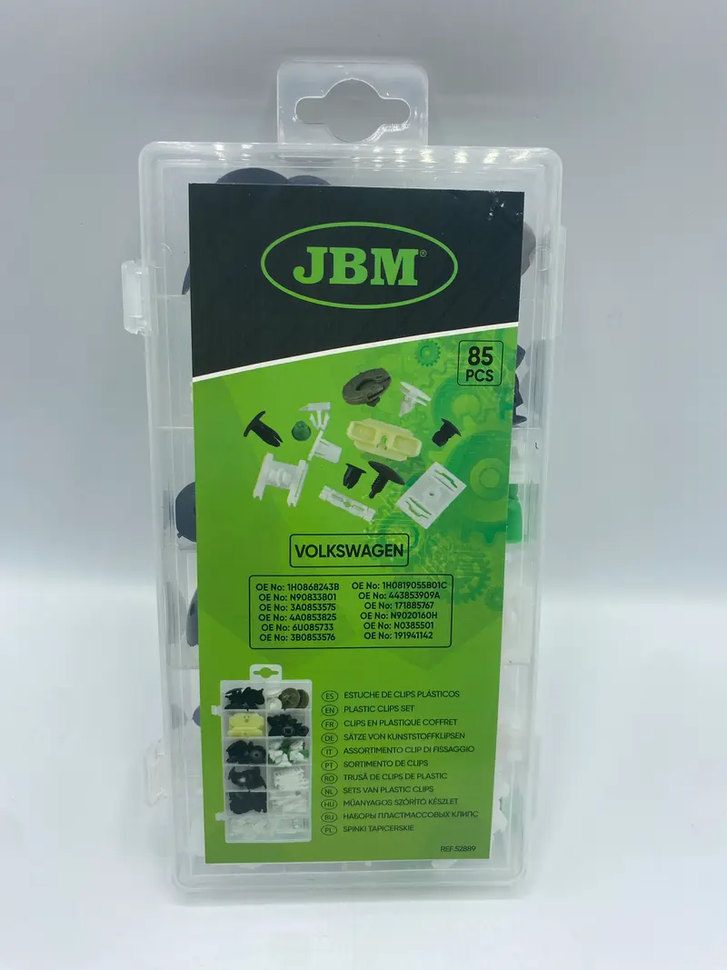 COFFRET CLIPS PLASTIQUE VOLKSWAGEN 85 PCS - JBM