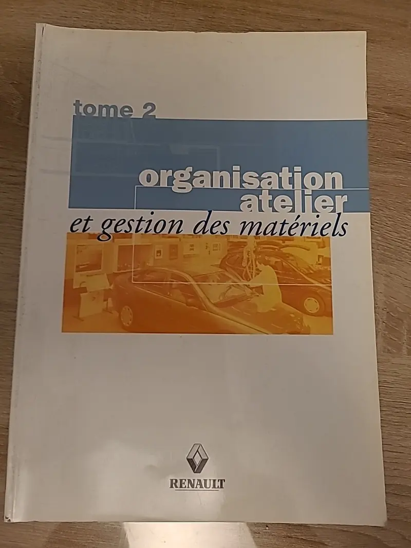 Collector Manuel organisation atelier RENAULT 1998 Gestion Matériel... (Liv116)