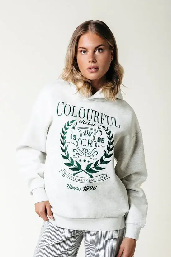 Colourful Rebel | College 1986 embro clean hoodie | Femmes | S