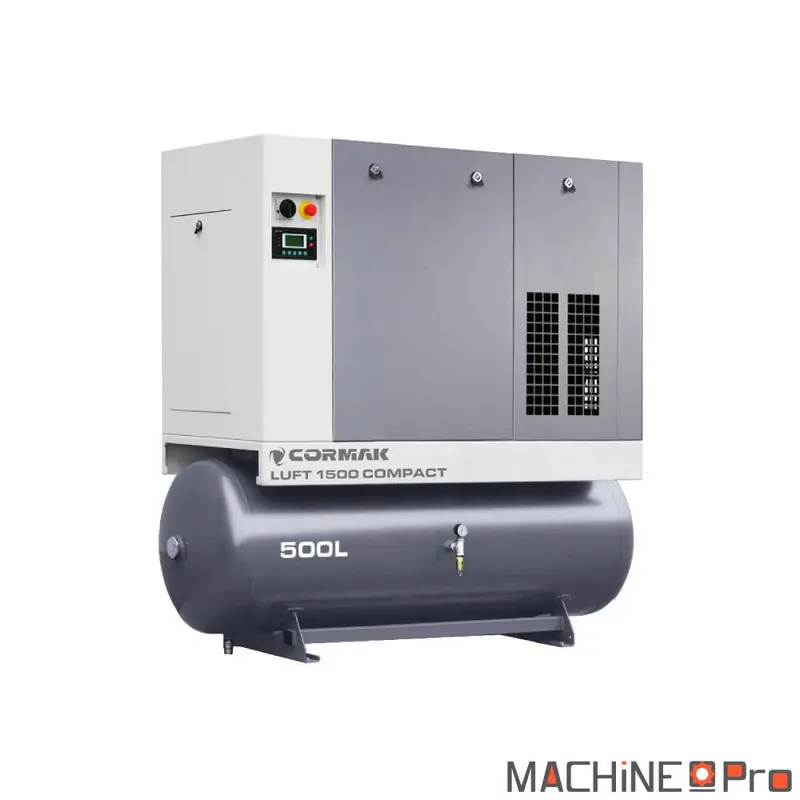 Compresseur à vis LUFT 1500 COMPACT CORMAK + Sécheur d'air N10S + cuve de 500 L