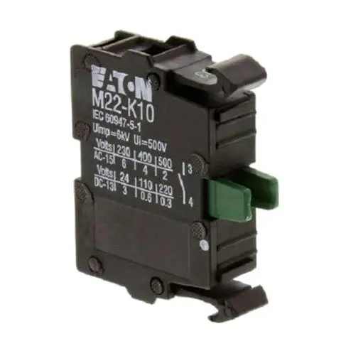Contact à fermeture NO Eaton Moeller M22-K10 | 6 A 230 V CA | 22 mm | pour M22-D