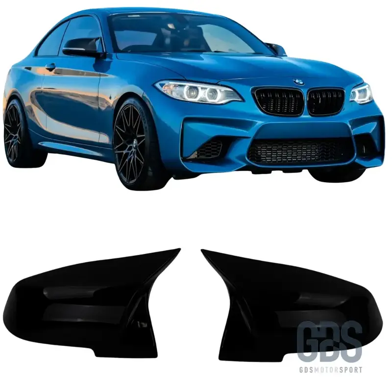 Coques de Rétroviseurs Look M Performance Noir Mat pour BMW Série 2 F22 F23