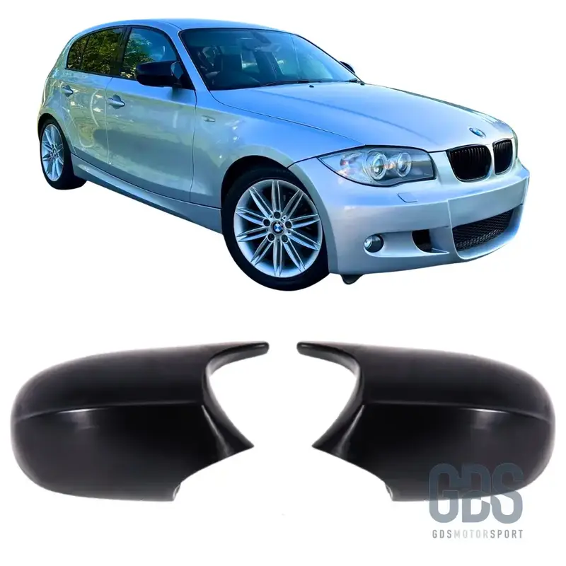 Coques Rétroviseur Noir Mat Look M3 pour BMW Série 1 E87 E81 E82 E88 — Phase 2 LCI