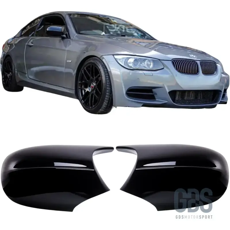 Coques rétroviseurs extérieurs Look M3 BMW E92 E93 Phase 2 LCI Noir Brillant