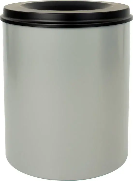 Corbeille à papier ignifuge V-part 80L avec anse gris aluminium - Neuf Outlet