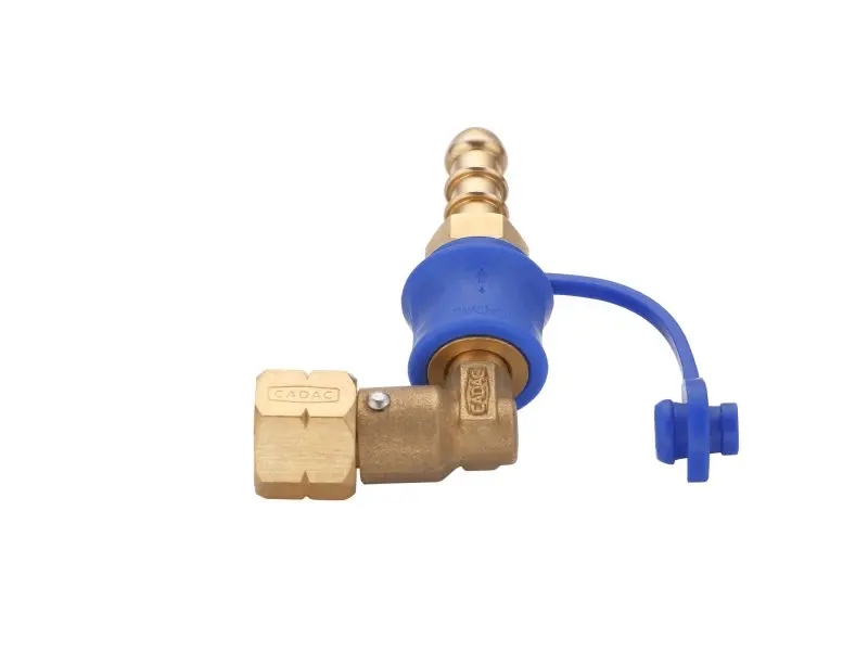 Couplage rapide coudé rotatif CADAC pour tuyau gaz 8 mm