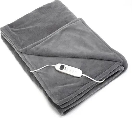 Couverture Chauffante Électrique DistinQ XXL Grise 180x160 - Neuf Outlet
