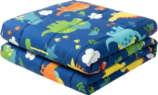 Couverture lestée Vonia pour enfant 3,2 kg Dino Bleu - Nouveau Outlet