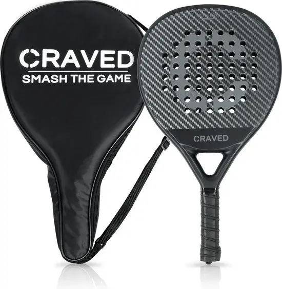 Craved Raquette de Padel Elite Pro Carbone Noir - Neuf Outlet