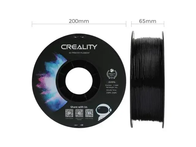 Creality CR-PETG 1.75mm 3D-printerfilament Zwart 1kg - Nieuw