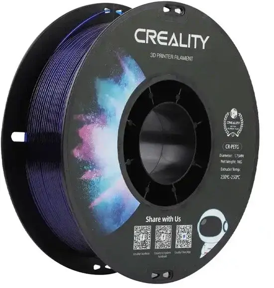 Creality CR-PETG Filament Transparent Bleu 1Kg - Nouvelle prise de courant