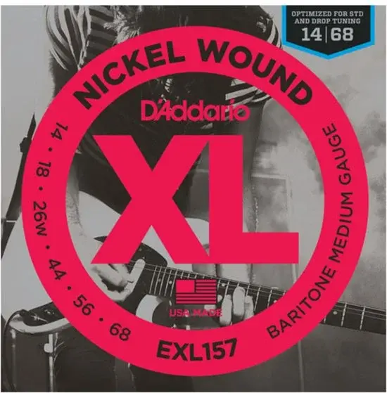 D'Addario EXL157 Cordes Guitare Électrique 14-68 Nickel - Neuf Outlet