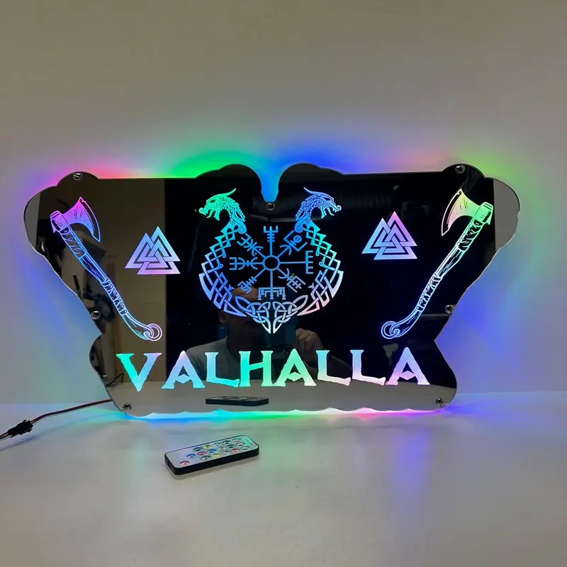 Décoration cabine camion Viking Valhalla en miroir