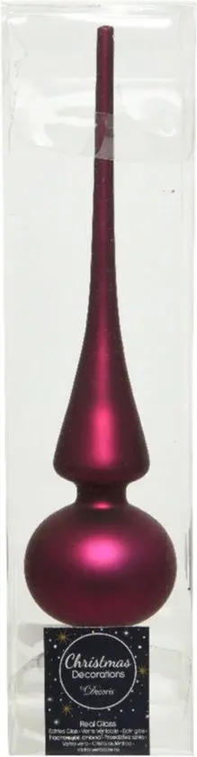 Decoris Kerst piek Magnolia Roze Glas 26 cm - Nieuw Outlet