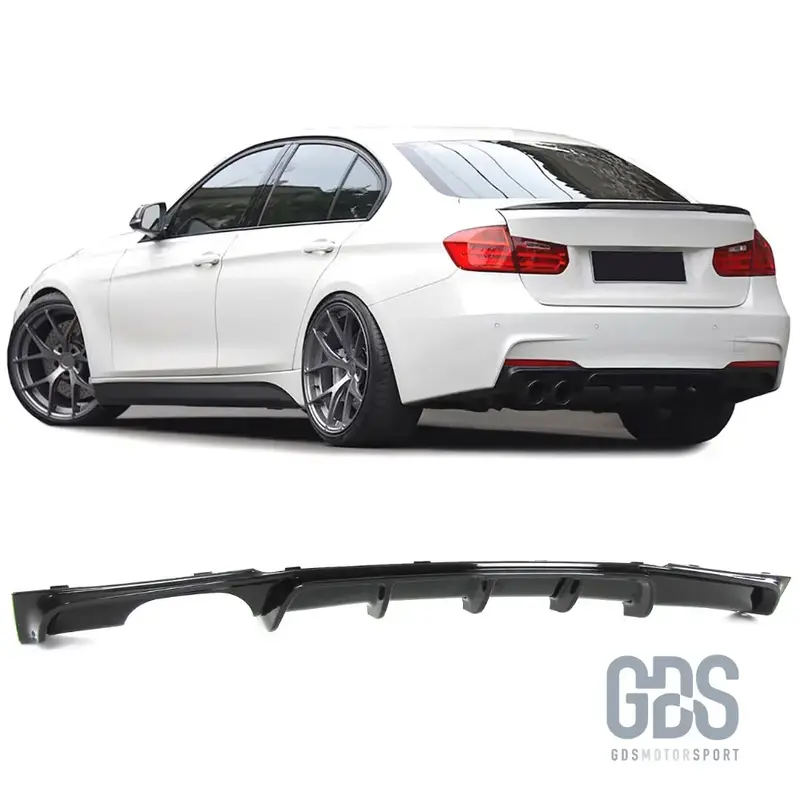 Diffuseur M Performance Noir Brillant Double Sortie Gauche BMW Série 3 F30 / F31 Pack M