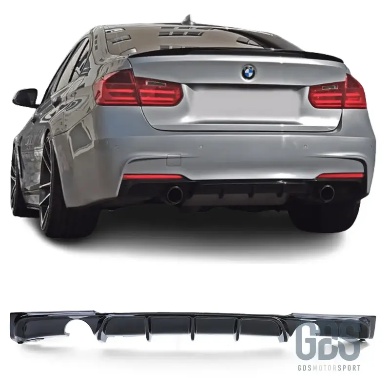 Diffuseur M Performance Noir Brillant Double Sortie Gauche et Droite BMW 335i/340i F30/F31 Pack M