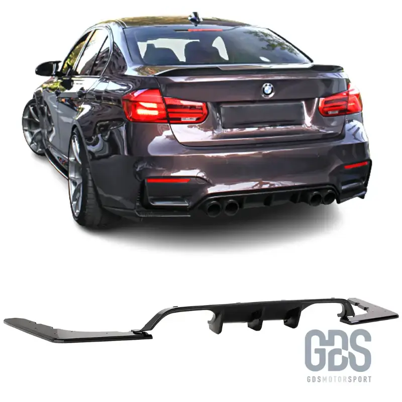 Diffuseur M Performance pare-choc arrière Look M3 Noir Brillant BMW Série 3 F30