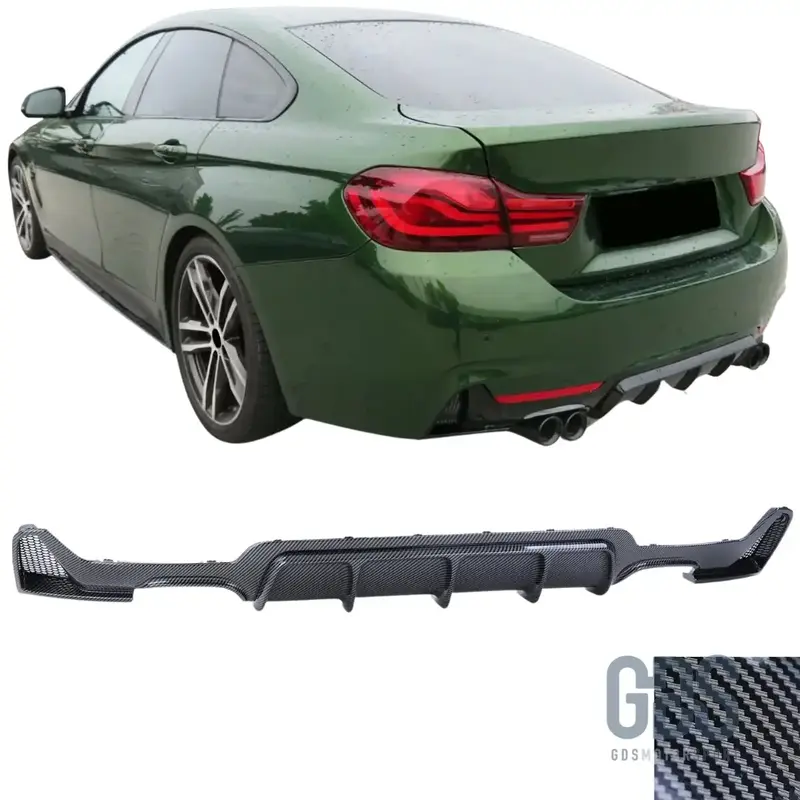 Diffuseur M Performance pour BMW Série 4 F32 F33 F36 - 4 Sorties Look M4 Look Carbone