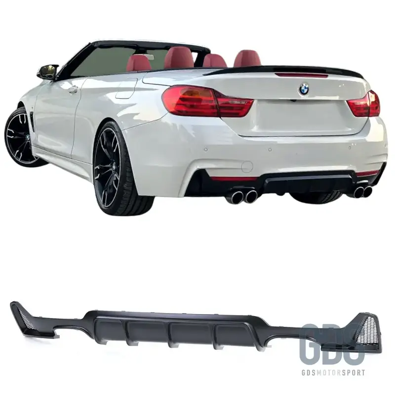 Diffuseur M Performance pour BMW Série 4 F32 F33 F36 - 4 Sorties Look M4 Noir Mat