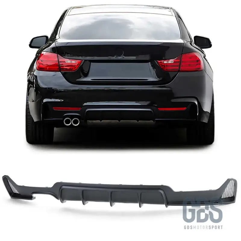 Diffuseur M Performance pour BMW Série 4 F32 F33 F36 Sortie double gauche Noir Mat
