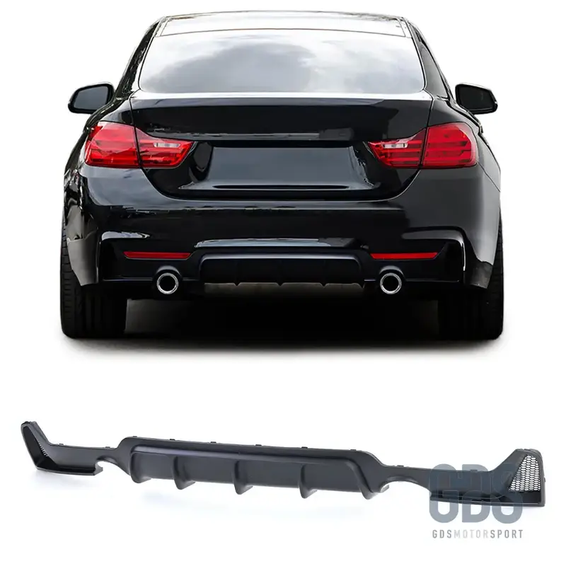 Diffuseur M Performance pour BMW Série 4 F32 F33 F36 - Sortie gauche/droite type 435i 440i Noir Mat