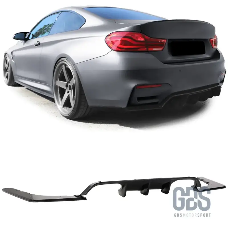 Diffuseur M Performance pour pare-choc arrière BMW M4 F82 F83 - Noir Brillant