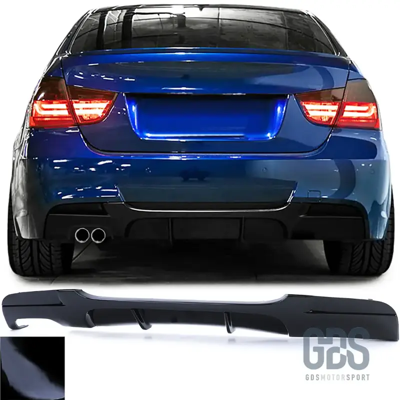 Diffuseur Pare-Choc Arrière Look Pack M Performance Noir Brillant BMW Série 3 E90 E91