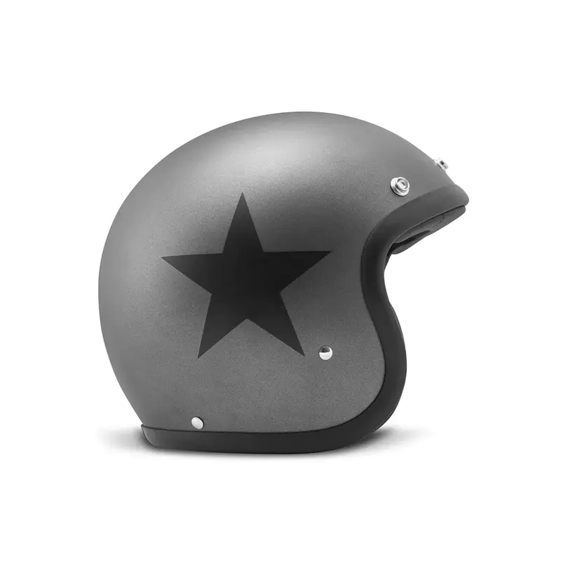 DMD Casque de moto rétro étoilé ouvert