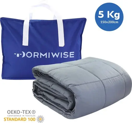 Dormiwise Couverture lestée 5KG Grise 150x200 - Neuve Outlet
