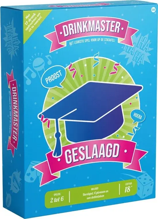 Drinkmaster Spel Hout Geslaagd - Nieuw Outlet