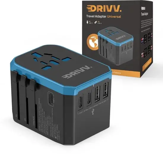Drivv. Adaptateur Secteur Universel Noir - Neuf Outlet