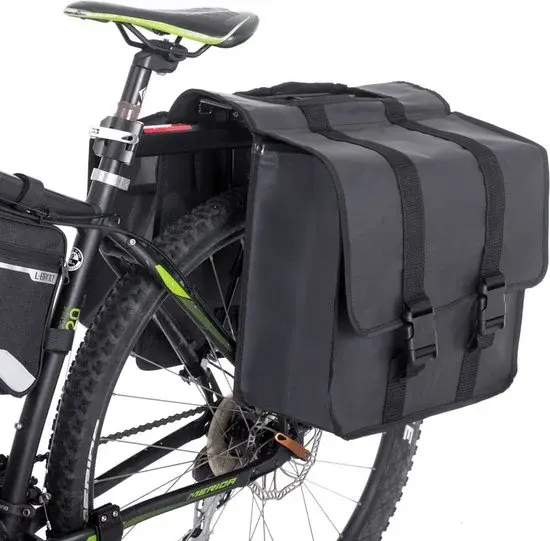 Dubbele Fietstassen Waterdicht 35L Zwart - Nieuw Outlet