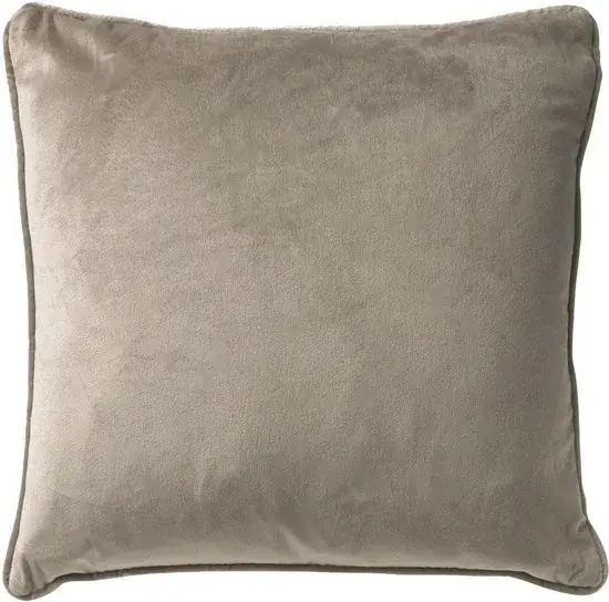Dutch Decor FINN Housse de coussin 60x60 Velours Taupe - Nouveau Outlet