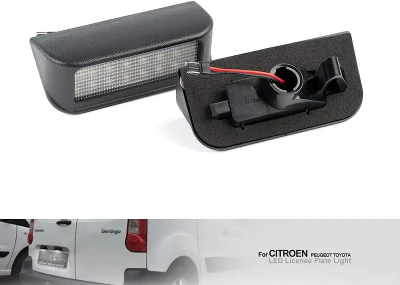 Éclairage LED Plaque d'Immatriculation - Citroën, Peugeot, Opel, Toyota