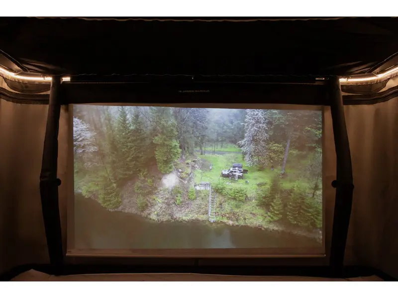 Écran de Projection Intérieur Tente James Baroud — Cinéma Bivouac
