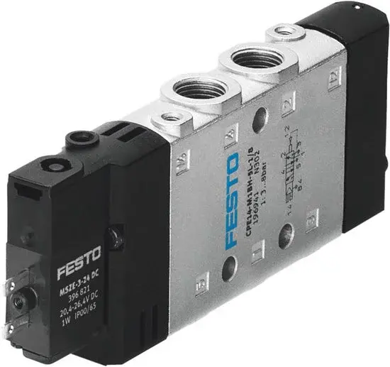 Électrovanne pneumatique Festo 5/2 monostable 196941 P2Q2T G1/8 800 l/min | Neuve