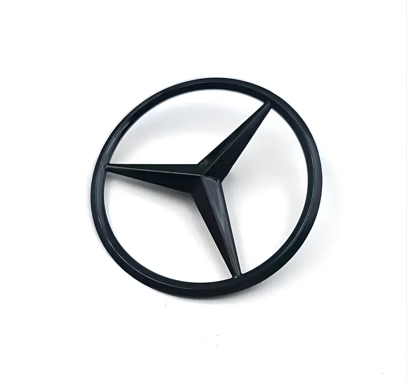 Emblème de coffre logo à l'étoile Mercedes-Benz Noir Brillant