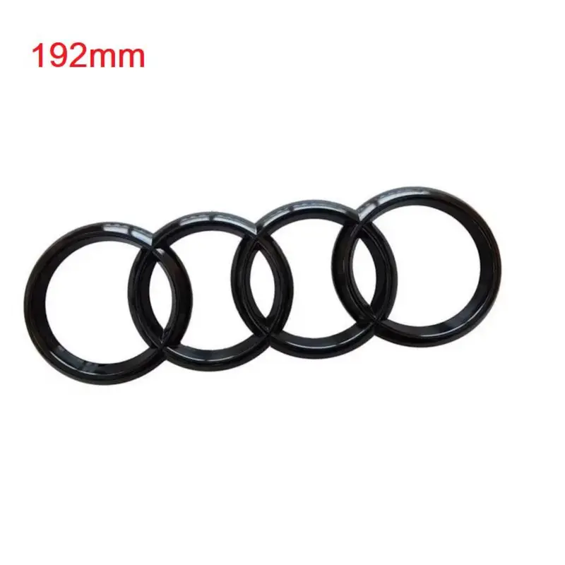 Emblème Logo Arrière Coffre Adhésif Noir pour Audi 192mm