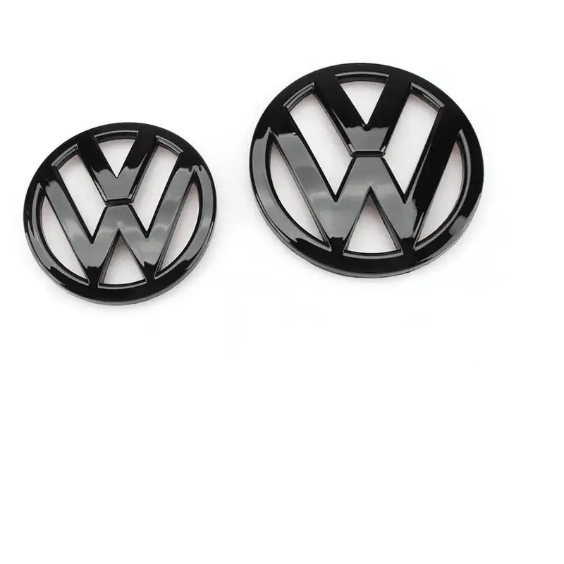 Emblème logo Volkswagen Noir Brillant pour Scirocco MK3  avant arrière VW  110mm 90mm