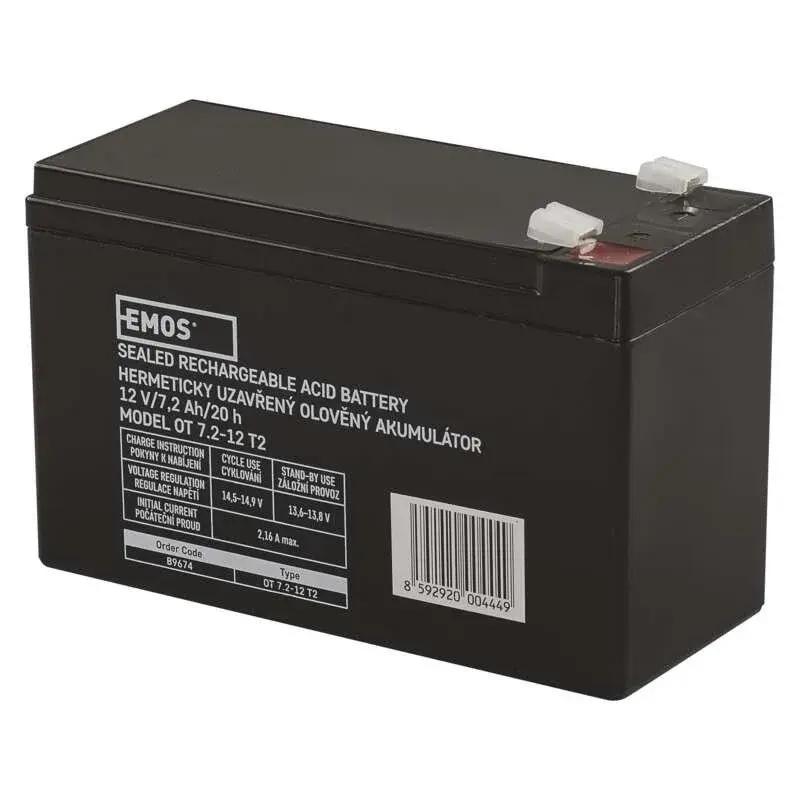 EMOS OT 72-12 AGM Accu 12V 7.2Ah - Nieuw