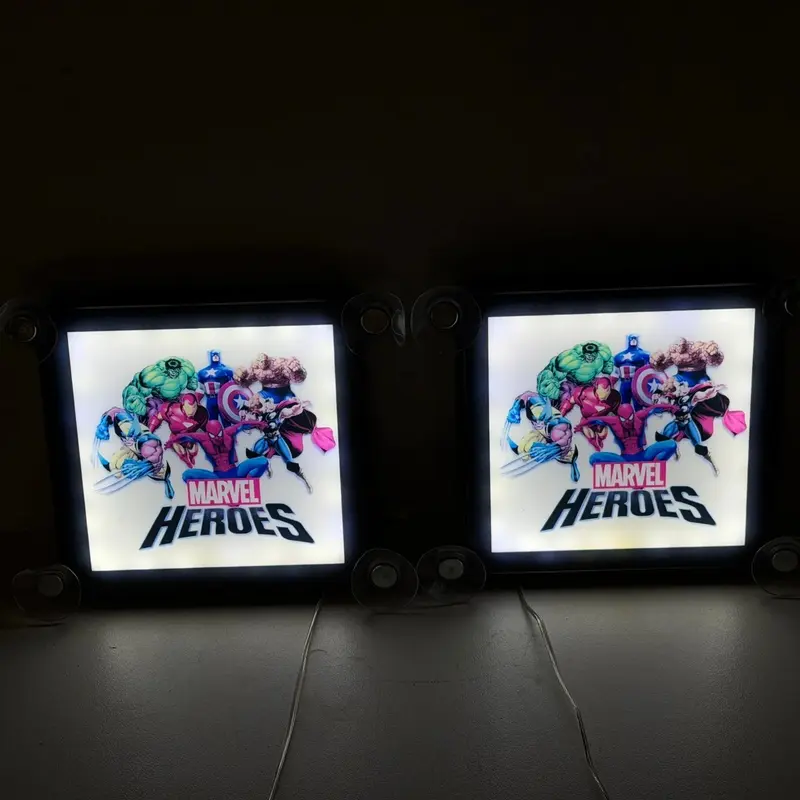 Enseigne Lumineuse Coin de Pare-Brise Avengers  Décoration LED Camion Chauffeur Routier