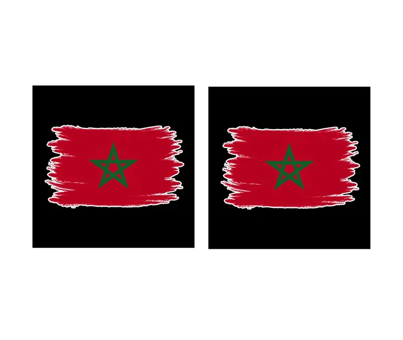 Enseigne Lumineuse Coin de Pare-Brise Maroc – LED Blanc USB – Décoration Camion Chauffeur Routier