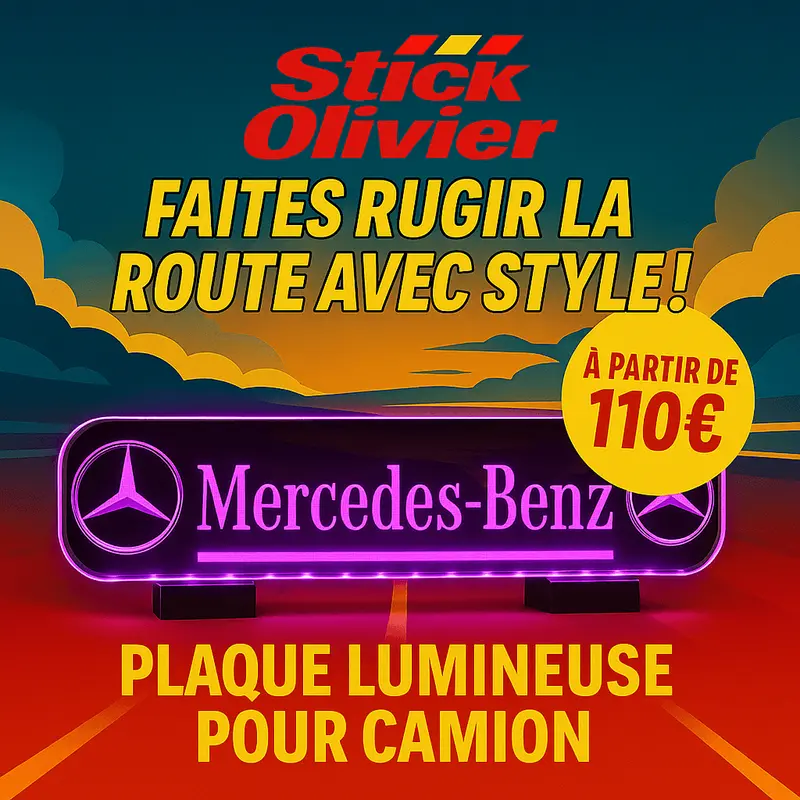 Enseigne lumineuse gravée MERCEDES