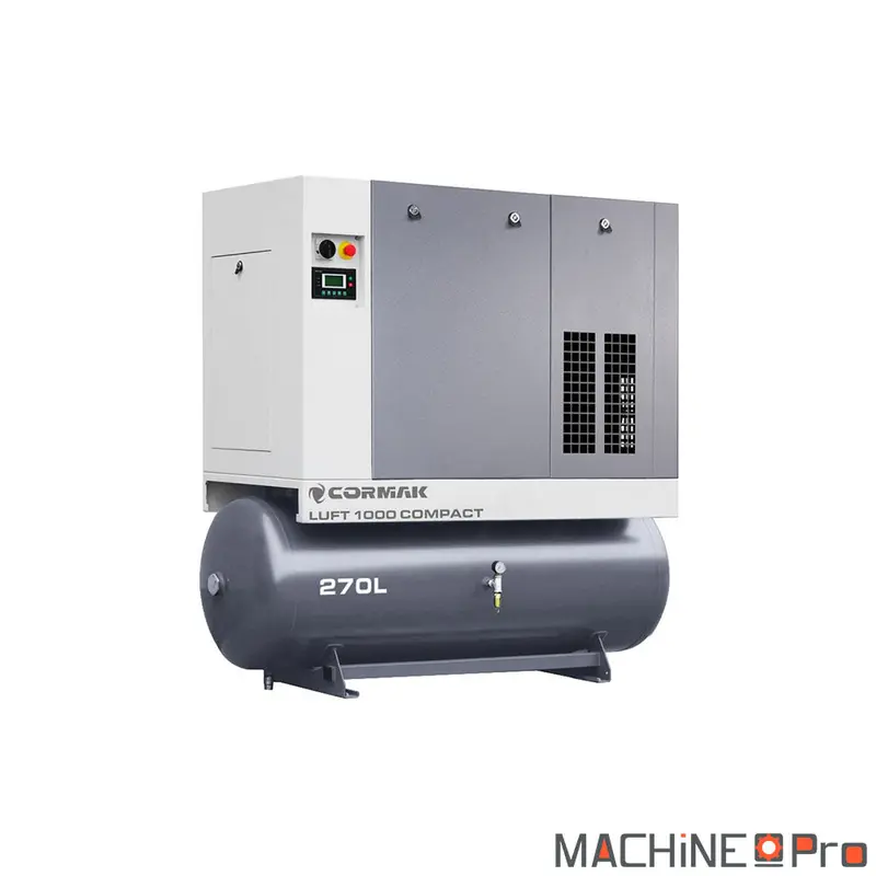 Ensemble compresseur à vis LUFT 1000 COMPACT CORMAK + Sécheur d'air N10S + cuve de 270 L