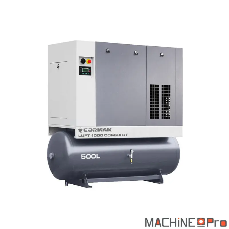 Ensemble compresseur à vis LUFT 1000 COMPACT CORMAK + Sécheur d'air N10S + cuve de 500 L