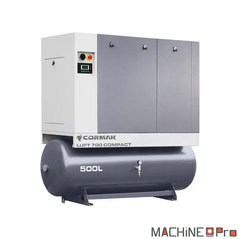 Ensemble compresseur à vis LUFT 700 COMPACT CORMAK + Sécheur d'air N10S + Cuve 270L