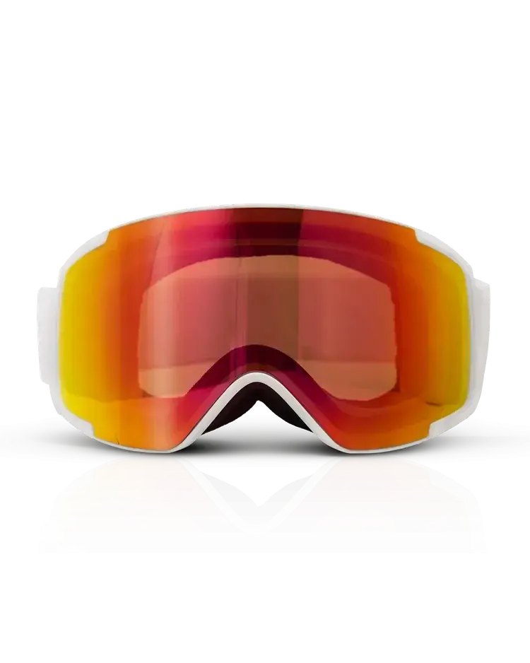 EQPE Sharp Small Face Lunettes de ski Blanc Orange/Rouge - Nouvelle Promo