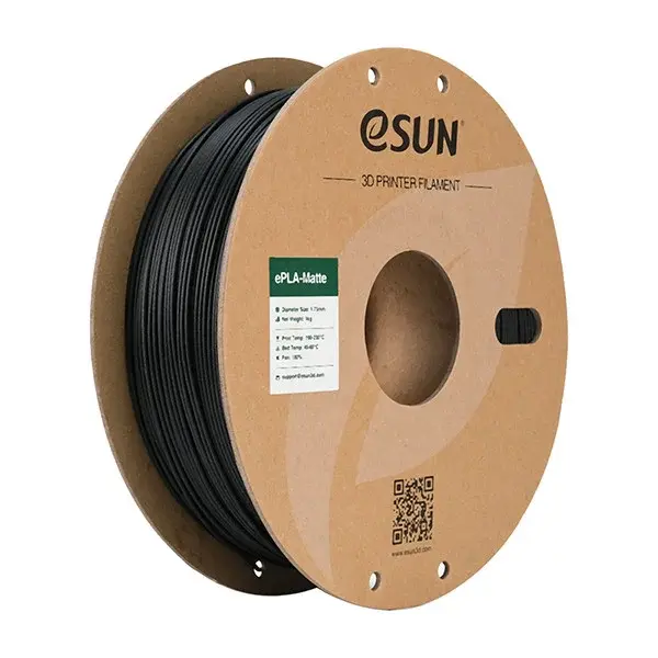 eSun PLA-Matte Filament 1,75 mm Deep Black - Nouvelle Prise