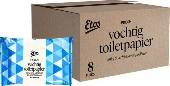 Etos Papier Toilette Humide Fresh 640 feuilles - Nouveau Outlet
