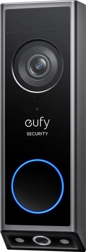 Eufy E340 Sonnette Vidéo Double Caméra Noir - Nouveau Outlet